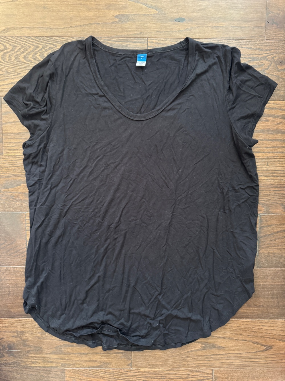 Old Navy Black Women's Short Sleeve Scoop Neck Top